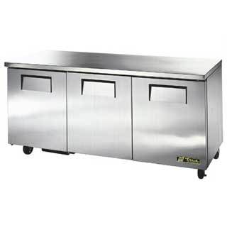 True tuc-72 undercounter refrigerator, 3 door, 72 3/8