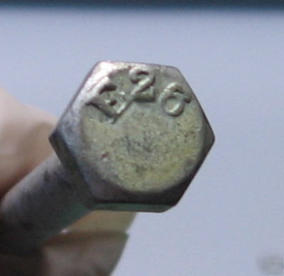 Bolts, bsf, 1/4 diam x 2 5/8 long, cad plate (15)