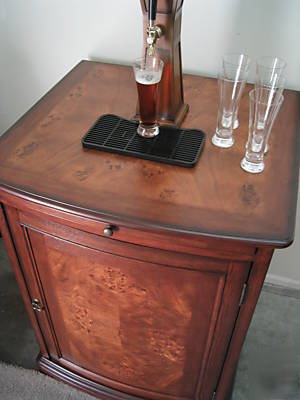 Kegerator Beer Beverage Bar Fridge Cooler Wood Cabinet