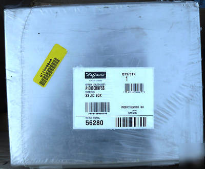 New hoffman A1008CHNFSS stainless steel enclosure
