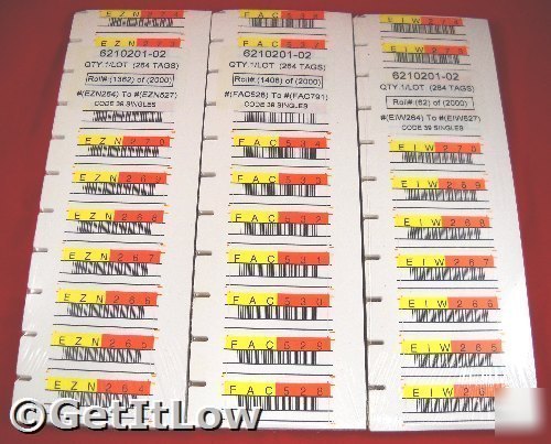 New quantum atl sdlt dlt bar code labels tag 6210201-02