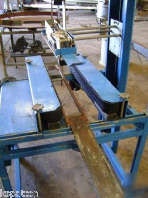 Durable case taper / box sealer with powered belts