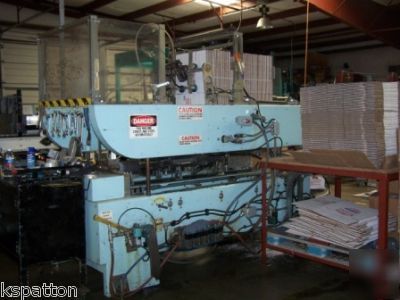 Elliott case erector box former w/ nordson glue system