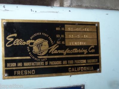 Elliott case erector box former w/ nordson glue system