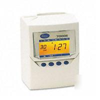 Lathem automatic totalizing time recorder, gray - 7000E