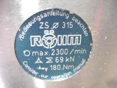 Rohm 101351 precision plain back lathe chuck 12 1/2