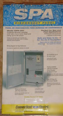 Spa disconnect panel 240 volt gfci protection 60 a 