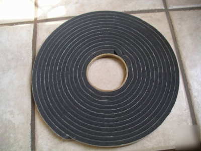 3/8 in. X3/8 by 25FT. black high density weather strip