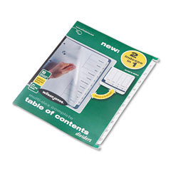 Multidex index black and white 10-tab, 1-10, 8-1/2 x 11