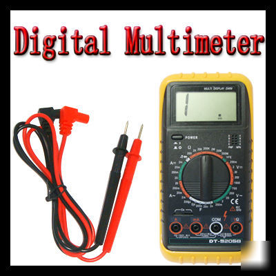New pro quality lcd digital multime+4 probe ports