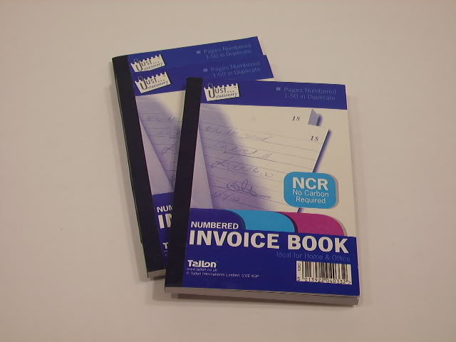 Pk of 3 carbon free duplicate invoice books 133 x 204MM
