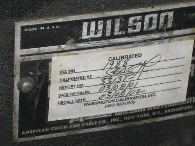 Wilson 4TT a rb rockwell mechanical hardness tester