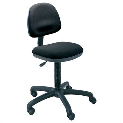 Precision desk height chair color: black