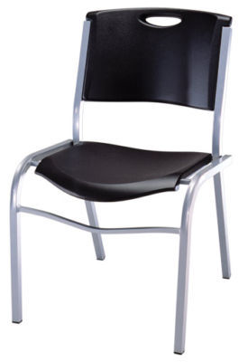 14 pack - lifetime 2830 black molded stacking chair
