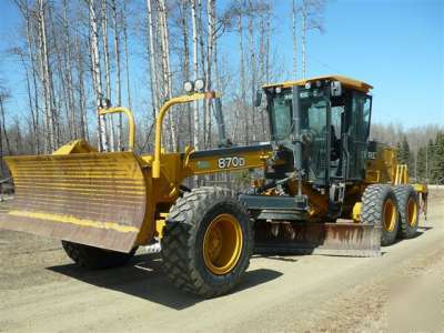 2007 john deere grader 872D 9W wing and front plow