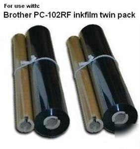 Brother pc-102RF fax ink film - twin pack (2 rolls)