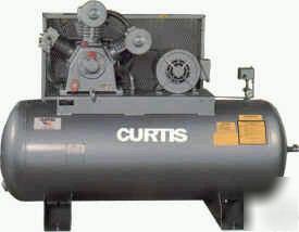 Curtis 10 hp two stage cast iron air compressor 120 gal