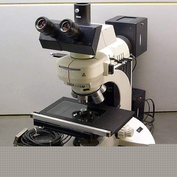 Leica dmlm/p trinocular polarizing microscope +optics