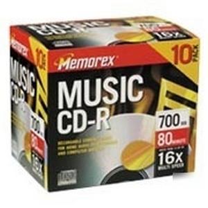 Memorex 09100 -10PK cdr media 700MB 80MIN