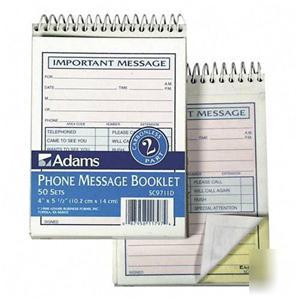 Phone message booklet 250 #SC9711D adams 