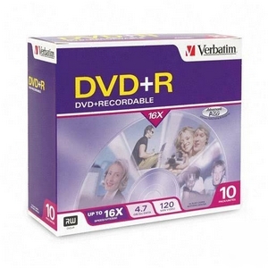 Verbatim 95097 -10PK dvd+r 16X 4.7GB bran