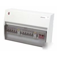 Wylex 10-way fully insulated dual rcd consumer unit *