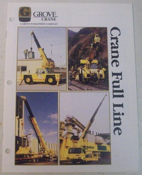 Grove 1994 crane full line sales brochure
