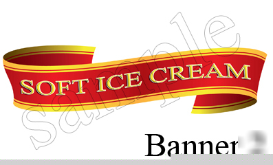 Ice cream van banner, cafe, catering trailer etc