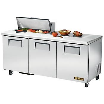 True tssu-72-8 refrigerated prep table 8 pans 72