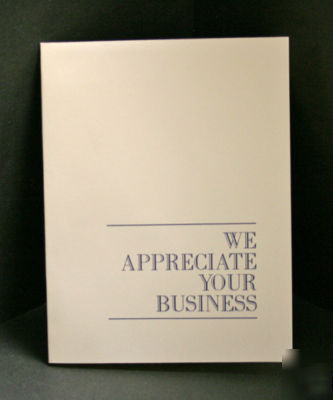 We appreciate your business -cards & matching envelopes