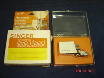 Singer smooth & even feed sewing machine foot