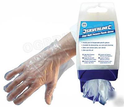 Universal size multi purpose plastic disposable gloves