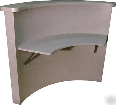  curved reception desk cash wrap / hair salon