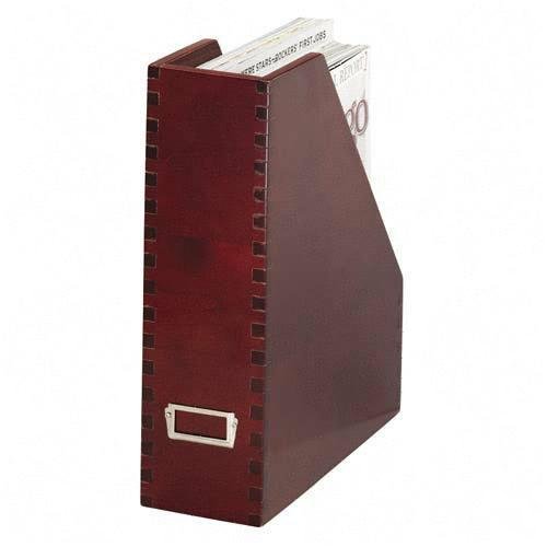 Rolodex wood tones mahogany magazine file 73520