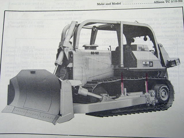 1971 -1974 terex 82-50 crawler tractor shop manual orig