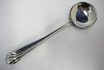 New lot (24) - large round bowl ss soup spoons rainbow 