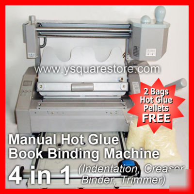 New manual hot glue book binder binding machine 4 in 1