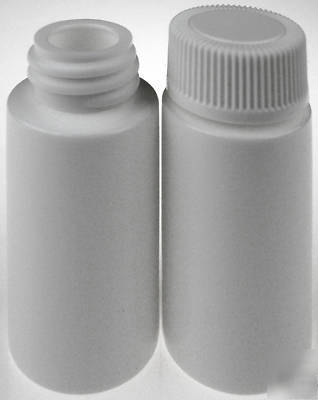 New plastic bottles w/white lids, 6-ml/6 cc, 20-pack, 