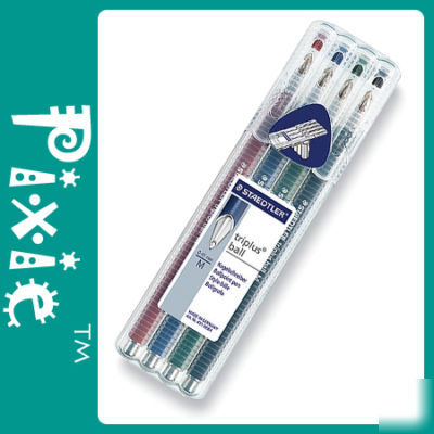 Staedtler triplusÂ® 431 f/m SB4 ballpoint pens - 4 pens