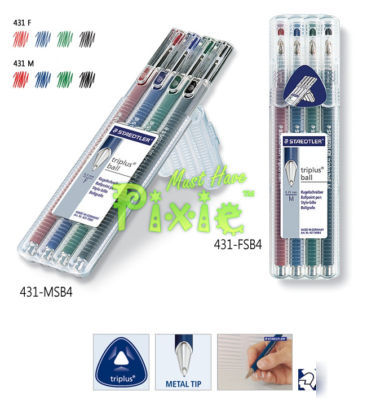 Staedtler triplusÂ® 431 f/m SB4 ballpoint pens - 4 pens