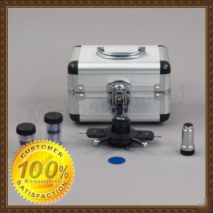 Phase contrast attachment kit for compound microscopes