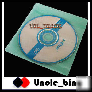 100 x slim double sides vcd cd dvd plastic sleeve cases