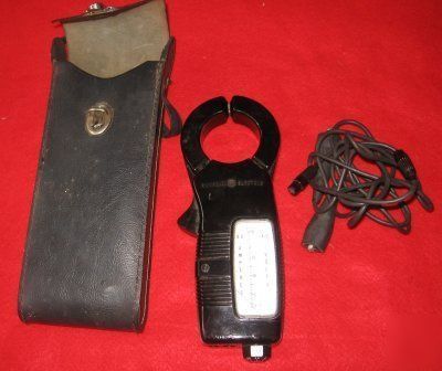 Ge ak-5 hook-on volt amp meter w/ case