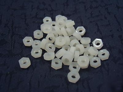 M5 plastic full hex nuts - pack of 25 (nylon) free post