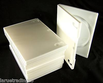 New ~lot of 10~standard single dvd cases~solid white