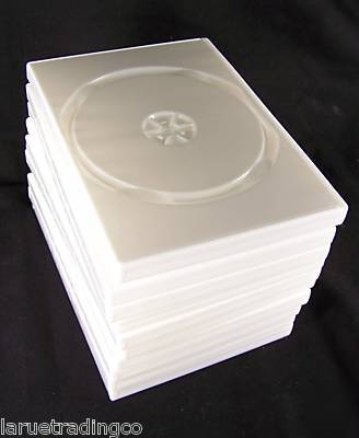 New ~lot of 10~standard single dvd cases~solid white