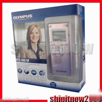 New olympus ws-500M digital voice recorder pink 2GB