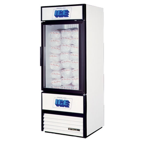 True gdim-26 ice merchandiser, bagged ice, 1 hinged swi