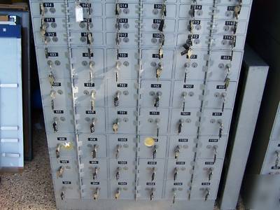 93 safe deposit boxes with dual keys, bond boxes 