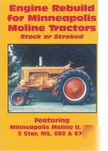 Minneapolis moline tractor u ub M5 star 602 rebuild dvd